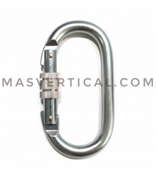 MOSQUETÓN SIMÉTRICO ACERO ROSCA MERCURI QI'ROC