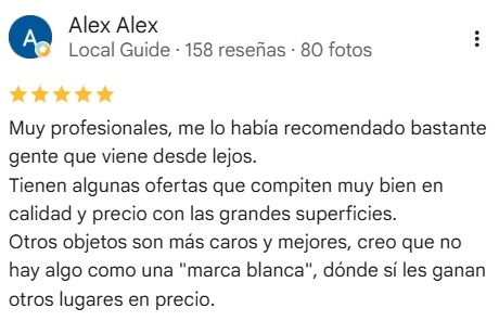 Opinión cliente